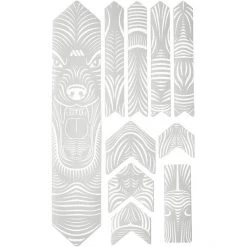 All-mountain-style Accessoires Cadre Extra Kit De Protection De Cadre 10 Pièces, Blanc/gris