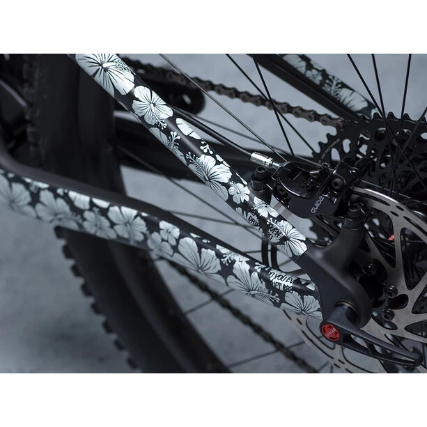 Dyedbro Accessoires Cadre Hawaiian Flowers Kit De Protection De Cadre, Transparent/blanc 4 Dyedbro Accessoires Cadre Hawaiian Flowers Kit De Protection De Cadre, Transparent/blanc – Image 4