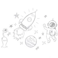 Dyedbro Accessoires Cadre Space Trip Kit De Protection De Cadre, Transparent/blanc