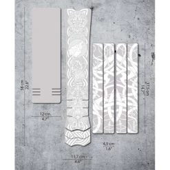 Dyedbro Accessoires Cadre Viking E-Bike Kit De Protection De Cadre, Transparent/blanc