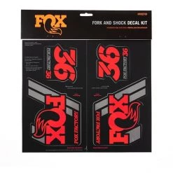 Fox-racing-shox Réparation Fourche AM Heritage Kit De Décalcomanies Pour Fourche Et Amortisseur, Rouge
