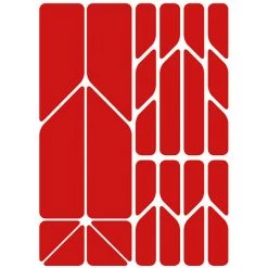 Riesel-design Accessoires Cadre Re:flex Plus Autocollants Réfléchissant, Rouge