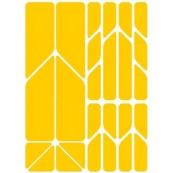 Riesel-design Accessoires Cadre Re:flex Plus Autocollants Réfléchissant, Jaune